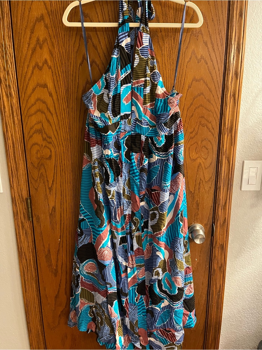 Anthropologie Multicolor Abstract Pattern Dress - s BNWT